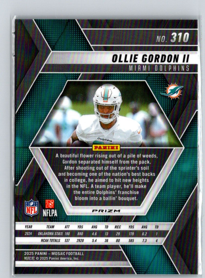 2025 Panini Mosaic #310 Ollie Gordon II Mosaic Green P30