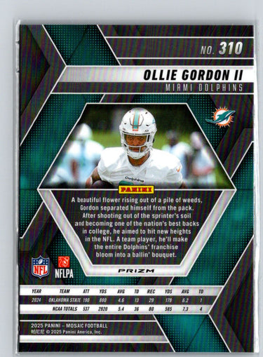 2025 Panini Mosaic #310 Ollie Gordon II Mosaic Green P30