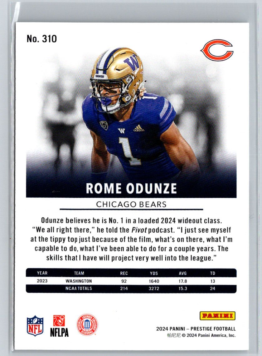2024 Panini Prestige #310 Rome Odunze P30