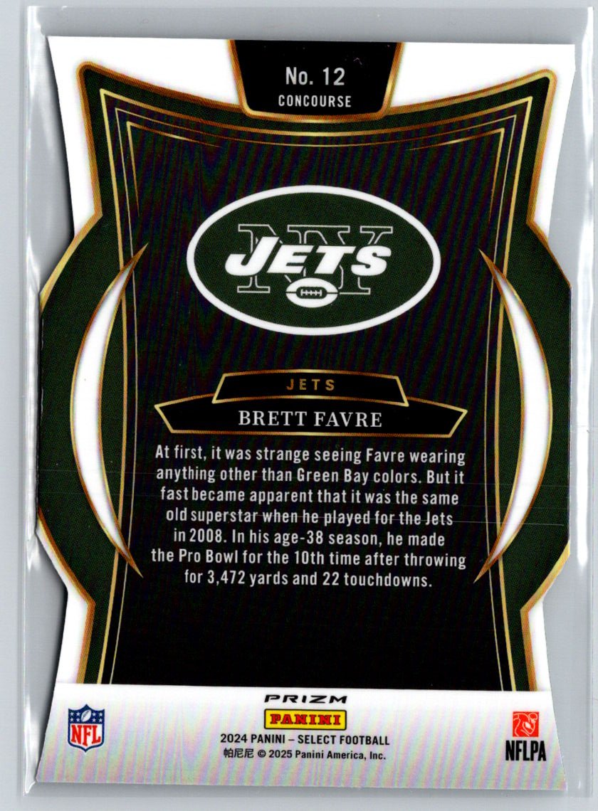 2024 Panini Select #12 Brett Favre Silver Prizm Die Cut P31