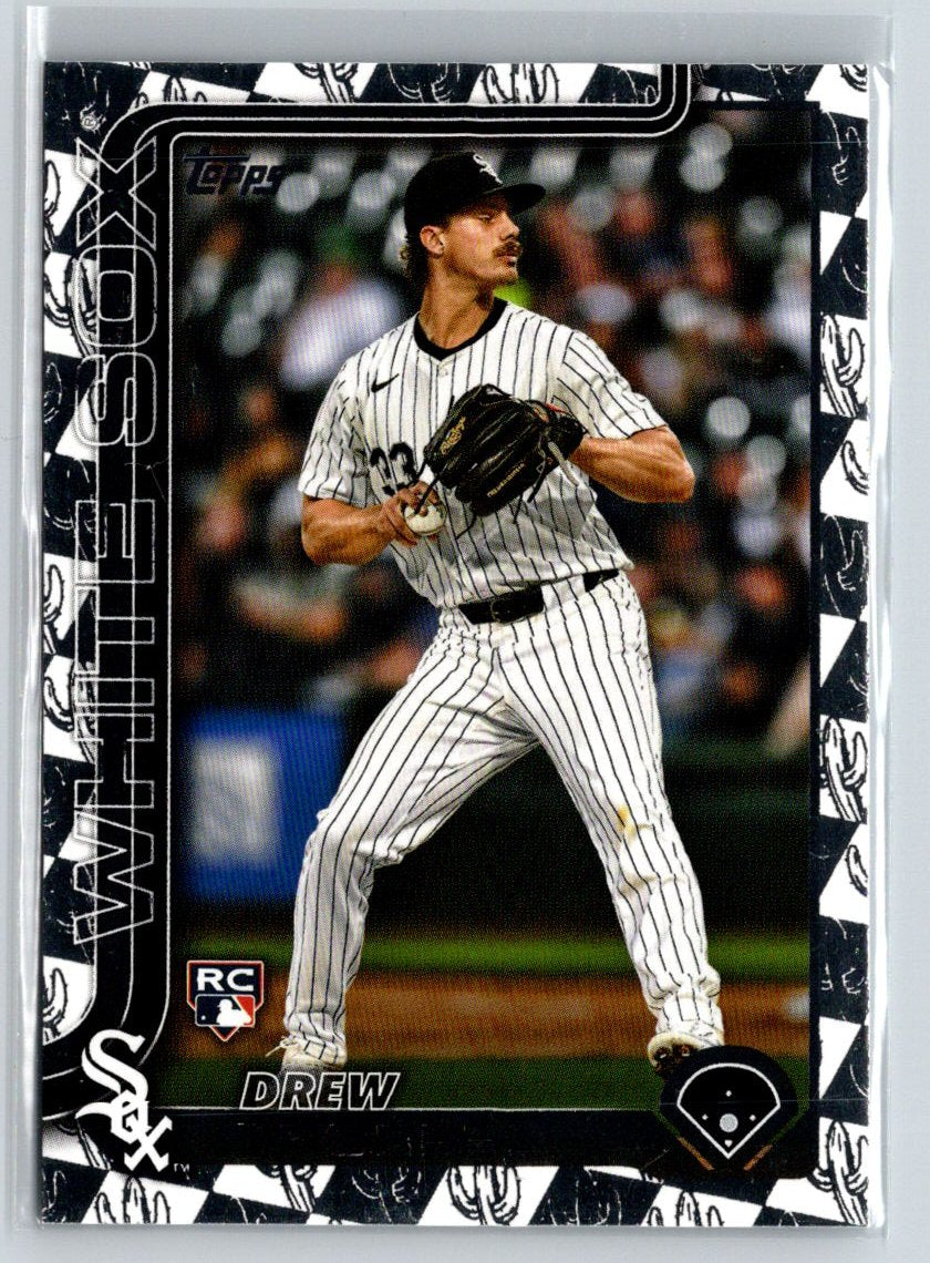 2025 Topps #320 Drew Thorpe Silver Crackle Foilboard P31