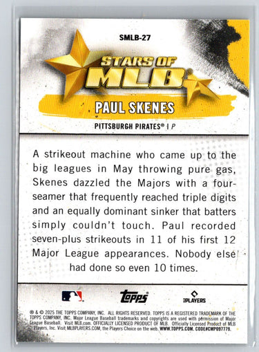 2025 Topps #SMLB-27 Paul Skenes Stars of MLB P31