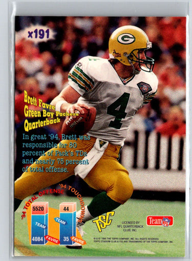1995 Stadium Club #x191 Brett Favre Members Only P32