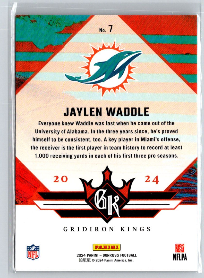 2024 Donruss #7 Jaylen Waddle Gridiron Kings P33