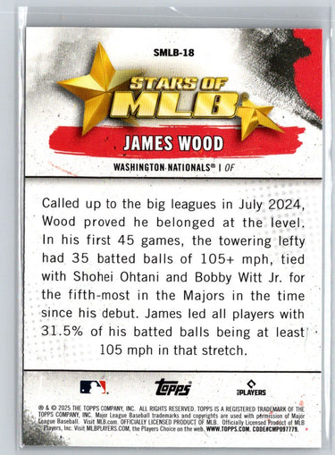 2025 Topps #SMLB-18 James Wood Stars of MLB P33