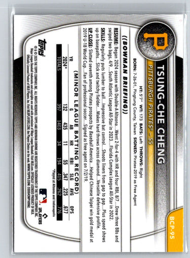 2025 Bowman #BCP-95 Tsung-Che Cheng Chrome Prospects Mojo Refractor P33