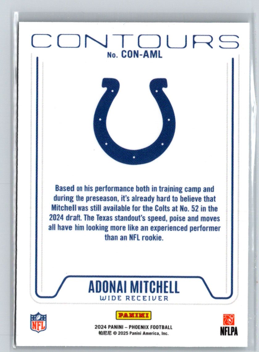 2024 Panini Phoenix #CON-AML Adonai Mitchell Contours Wave P34