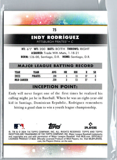 2024 Topps Inception #75 Endy Rodríguez P34