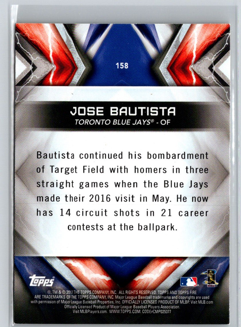 2017 Topps Fire #158 Jose Bautista P35