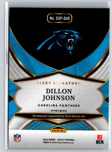 2024 Panini Select #SSP-DJO Dillon Johnson Select Signatures Prizm P36