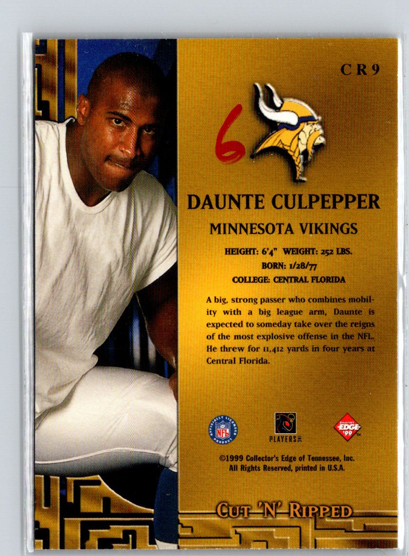 1999 Collector's Edge Odyssey #CR9 Daunte Culpepper Cut 'n' Ripped P37