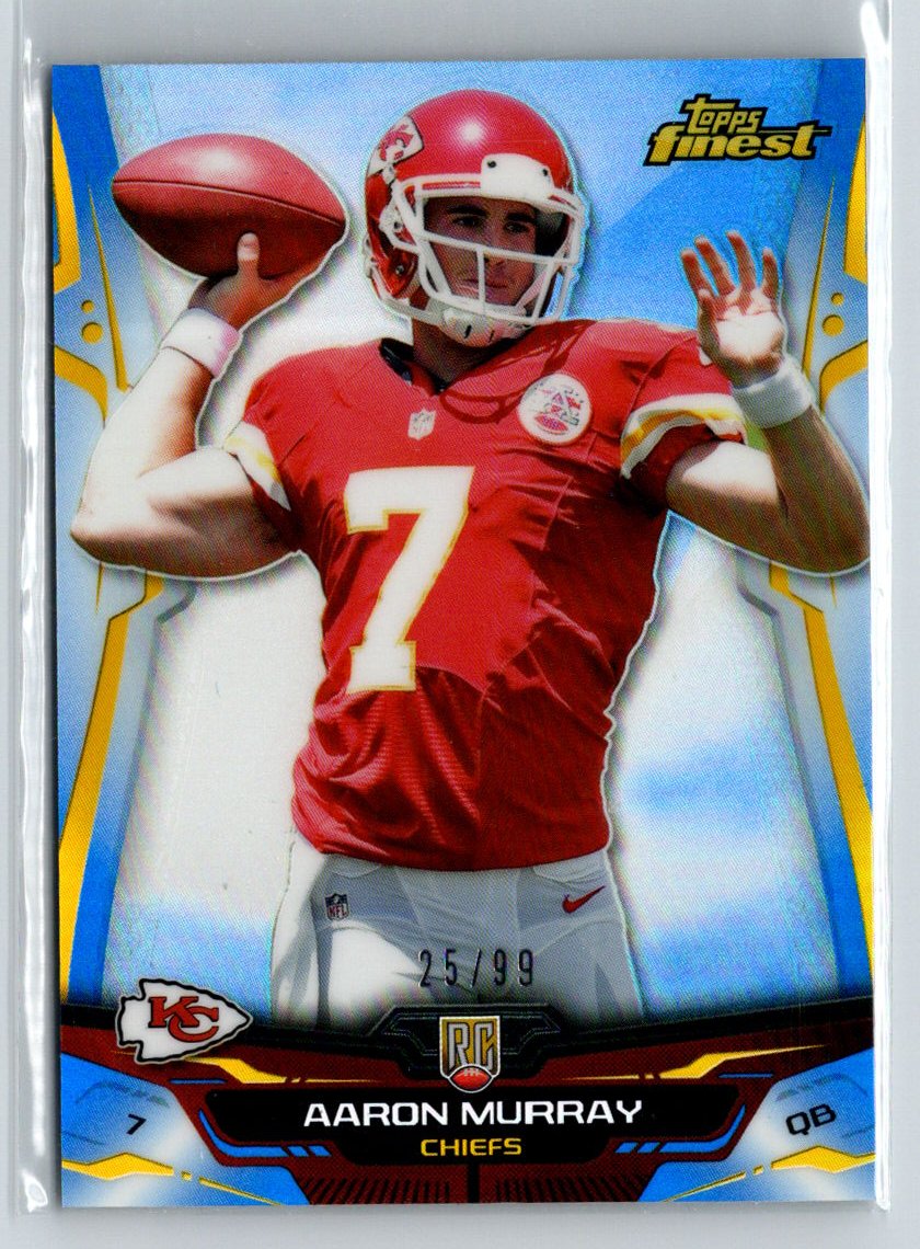 2014 Finest #135 Aaron Murray Blue Refractors #/99 P38