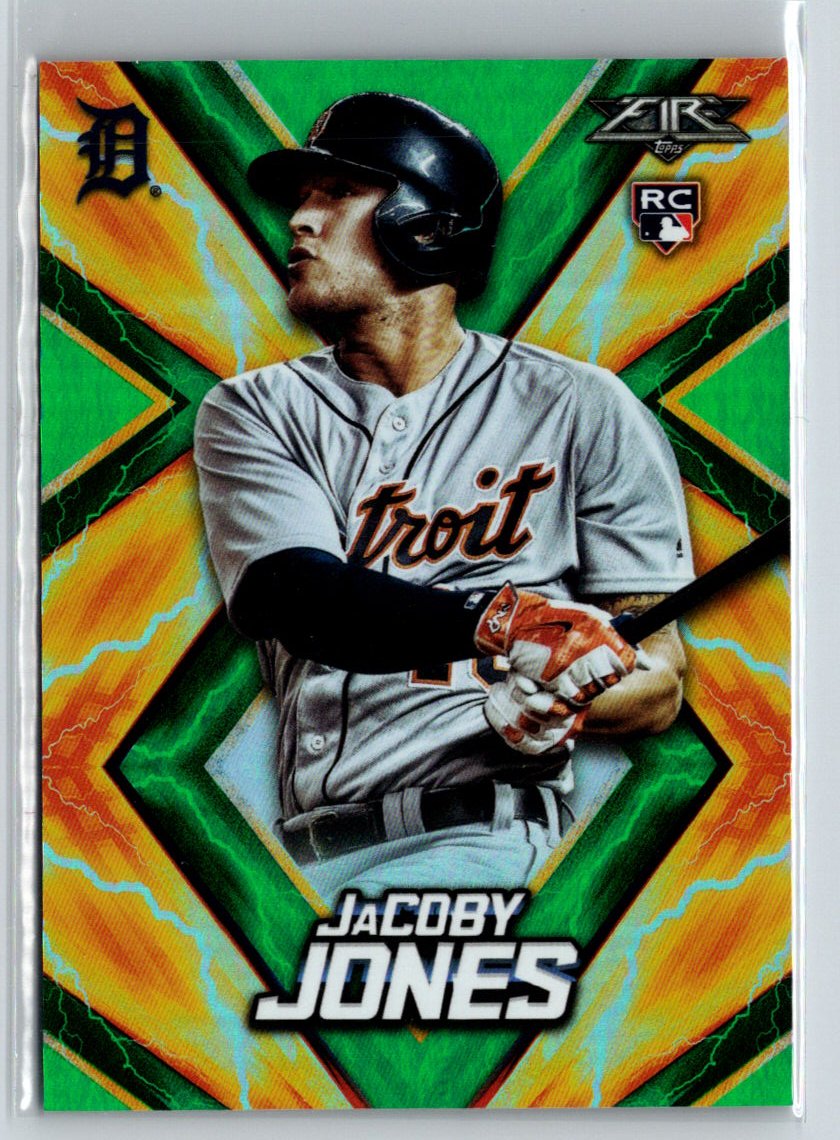 2017 Topps Fire #130 JaCoby Jones Green #/199 P38