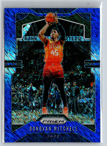 2019-20 Panini Prizm #164 Donovan Mitchell Prizms Blue Ice #/99 P39