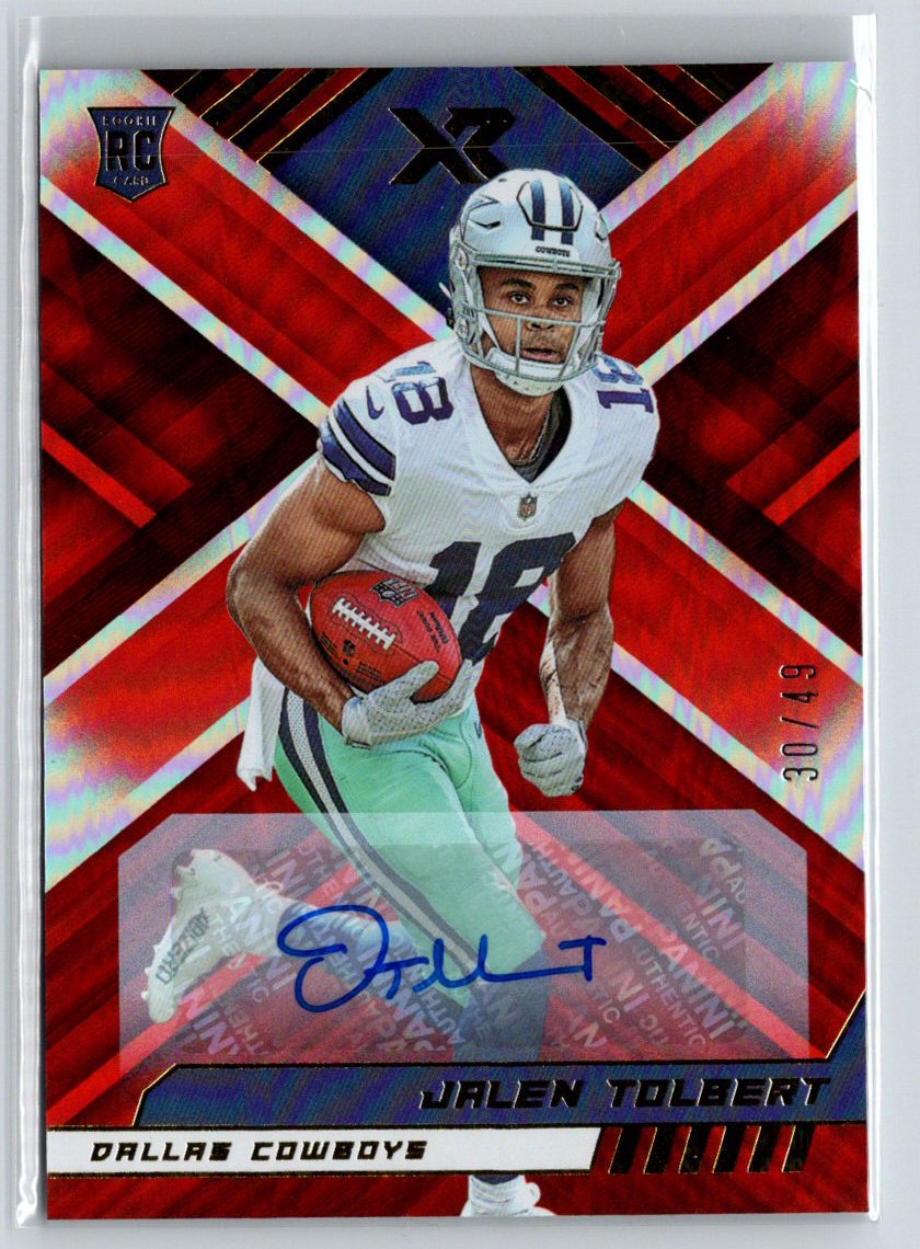 2022 Panini XR #131 Jalen Tolbert Rookies Autographs Orange #/49 P39