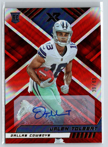 2022 Panini XR #131 Jalen Tolbert Rookies Autographs Orange #/49 P39
