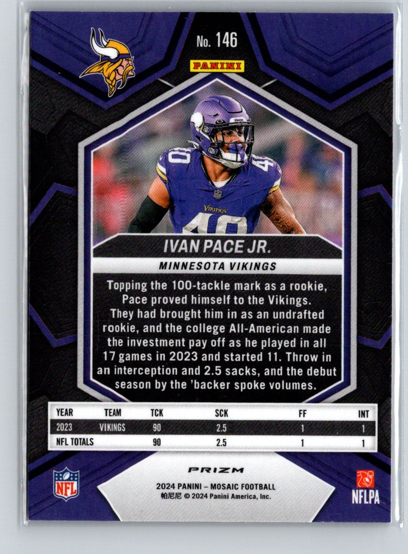 2024 Panini Mosaic #146 Ivan Pace Jr. Mosaic Red P39