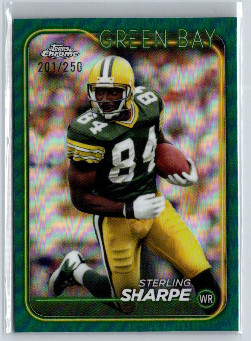 2024 Topps Chrome #73 Sterling Sharpe Green Refractor #/250 P40