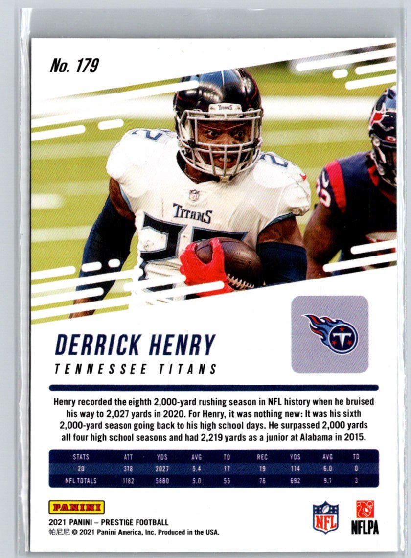 2021 Panini Prestige #179 Derrick Henry Xtra Points Sunburst P40
