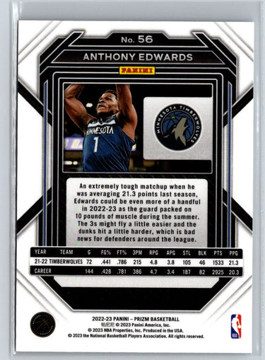 2022-23 Panini Prizm #56 Anthony Edwards P40