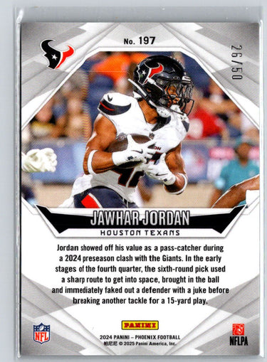 2024 Panini Phoenix #197 Jawhar Jordan Green Lazer #/50 P41