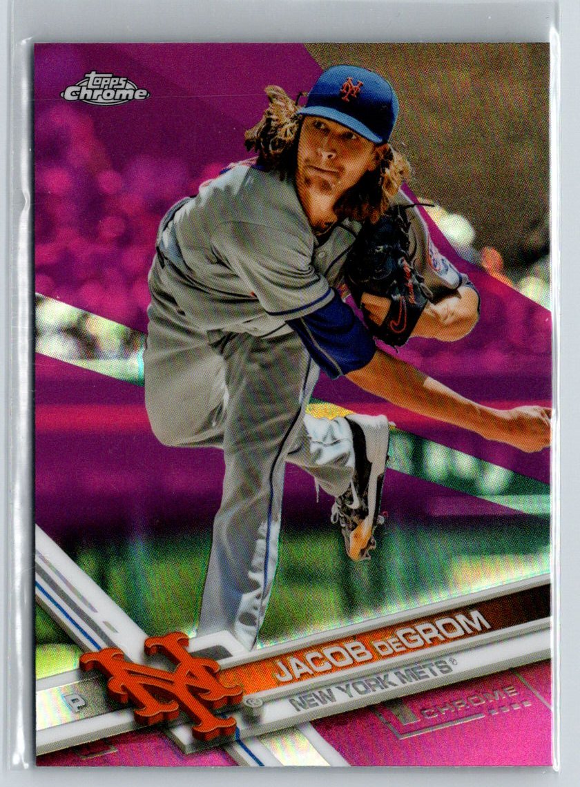 2017 Topps Chrome #184 Jacob deGrom Pink Refractor P41