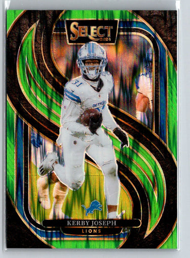 2024 Panini Select #177 Kerby Joseph Neon Green Prizm Shock #/499 P42