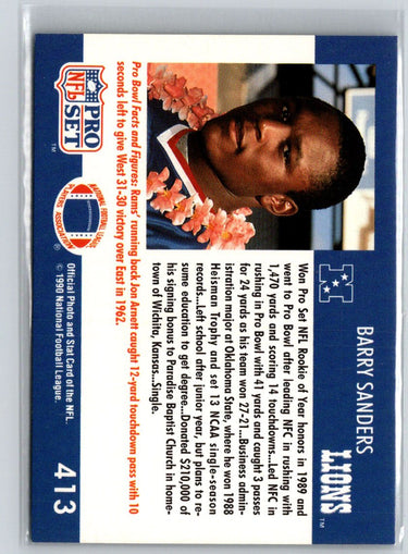 1990 Pro Set #413 Barry Sanders P42