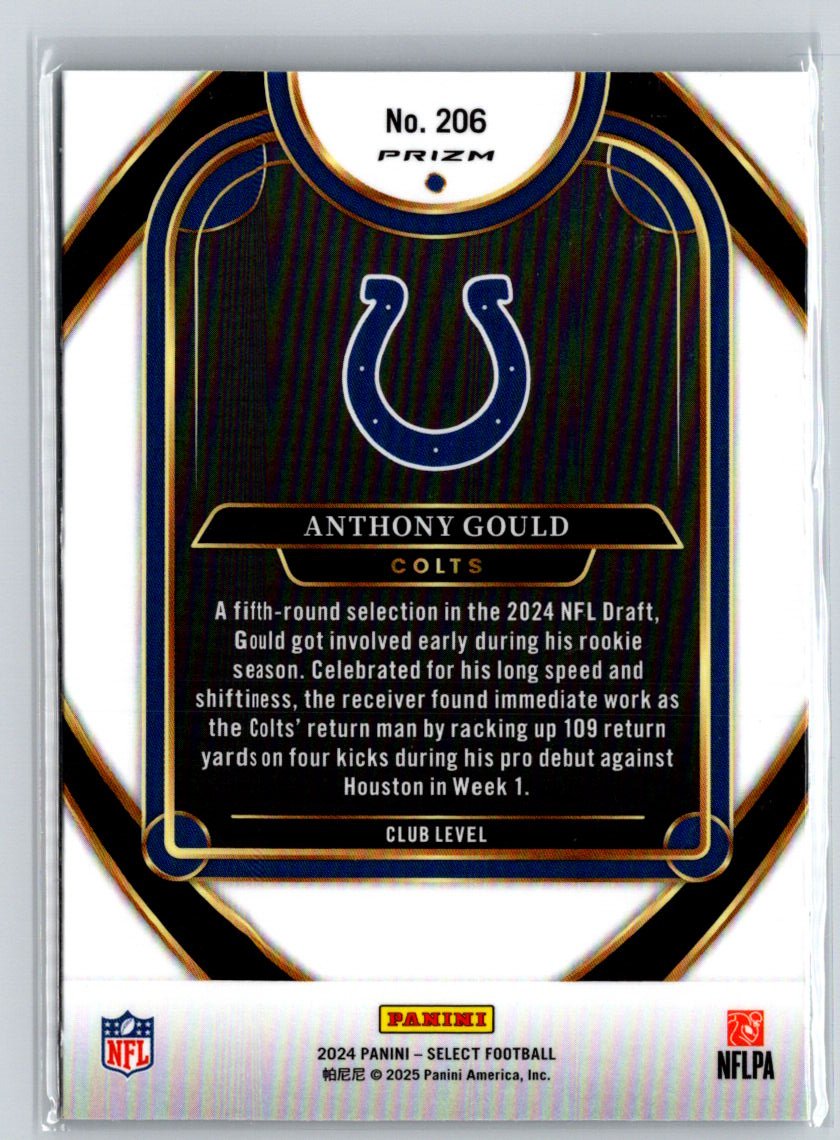 2024 Panini Select #206 Anthony Gould Red & Blue Prizm Shock P42