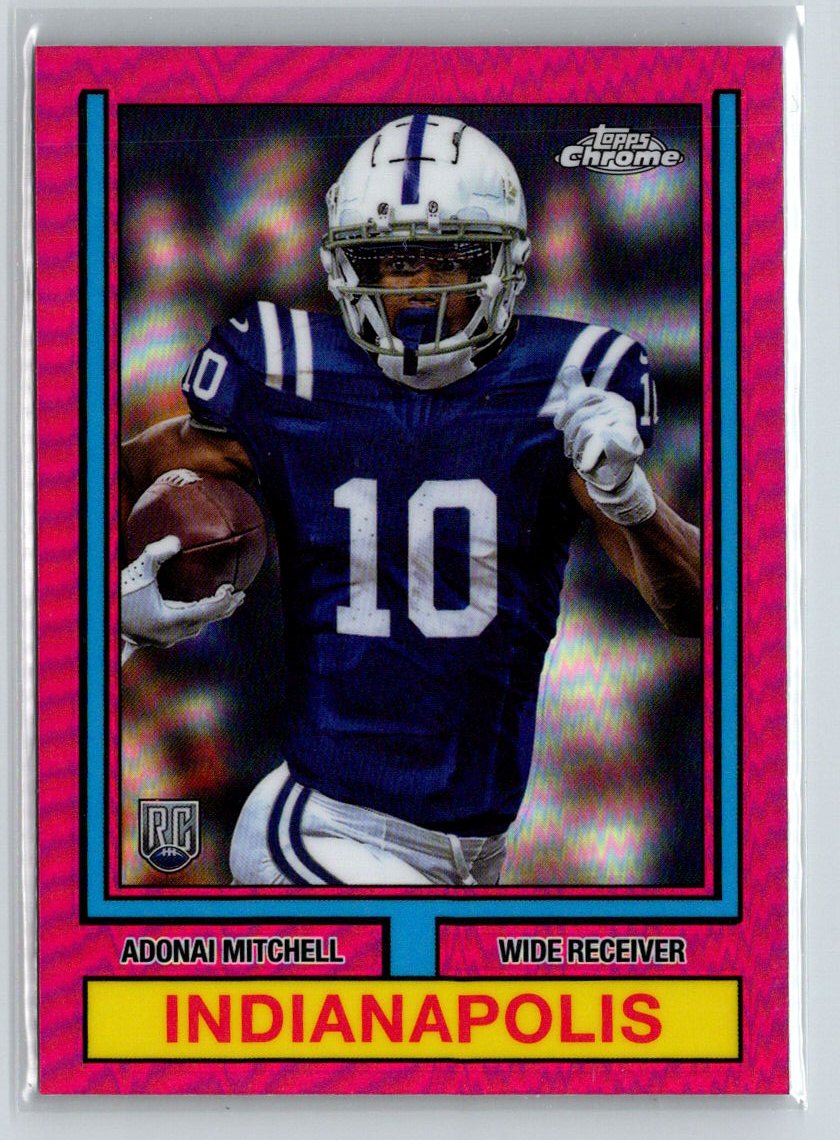 2024 Topps Chrome #74TF-9 Adonai Mitchell 1974 Topps Football Refractor P42