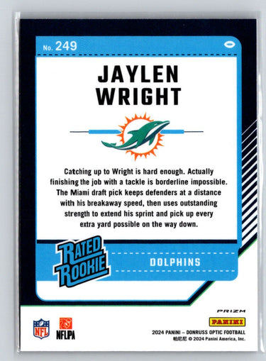 2024 Donruss Optic #249 Jaylen Wright Red Hyper P43