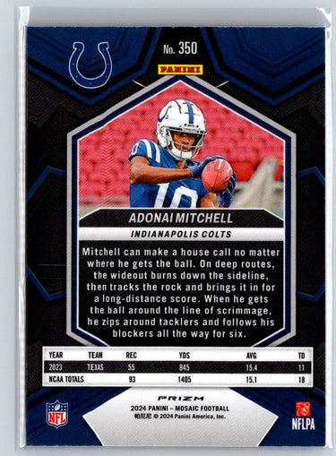 2024 Panini Mosaic #350 Adonai Mitchell Mosaic Camo Pink P44