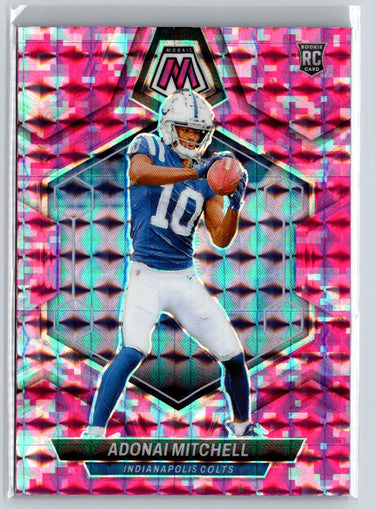 2024 Panini Mosaic #350 Adonai Mitchell Mosaic Camo Pink P44