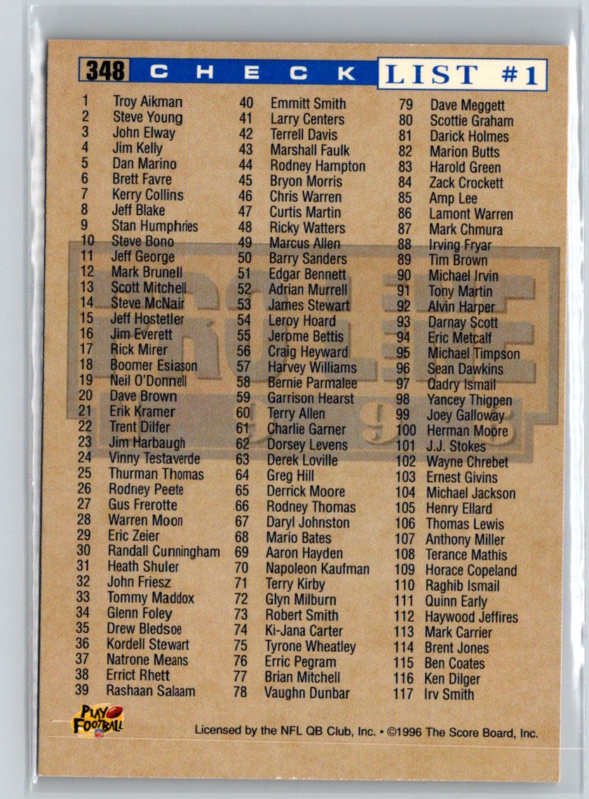 1996 Pro Line #348 Drew Bledsoe Anaheim National P46