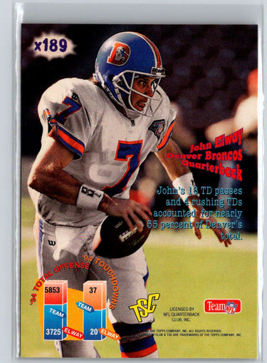 1995 Stadium Club #x189 John Elway Diffraction Members Only P46