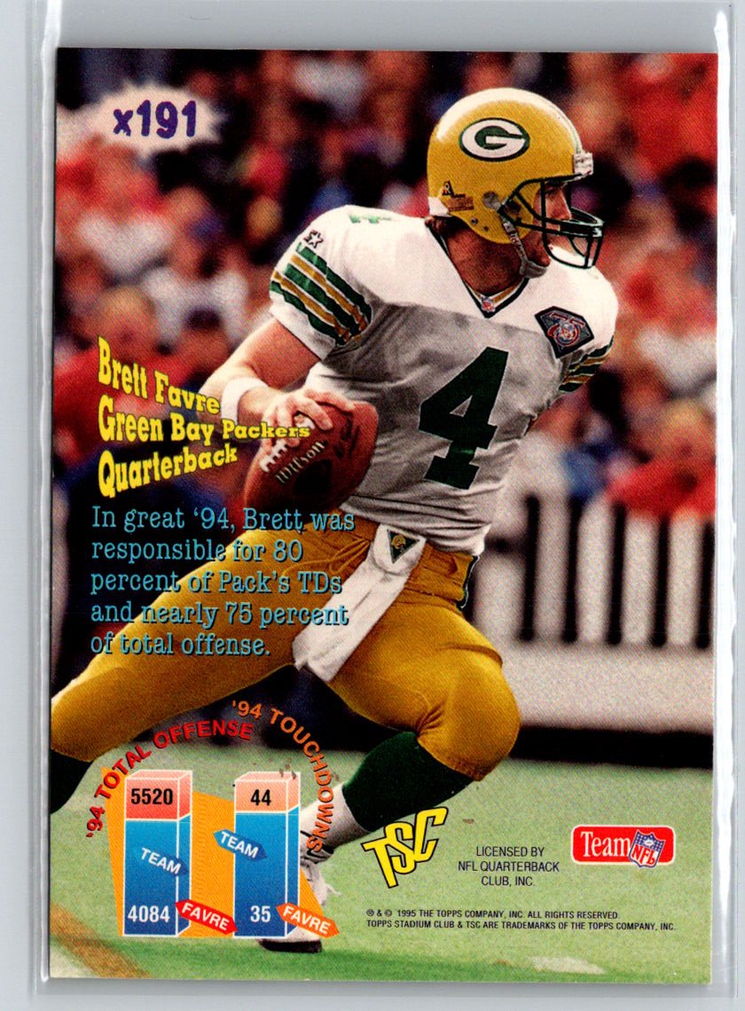 1995 Stadium Club #x191 Brett Favre P47