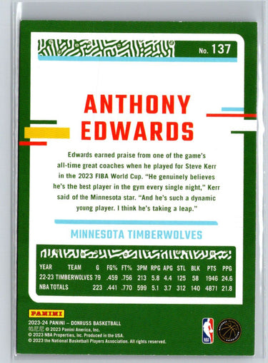 2023-24 Donruss #137 Anthony Edwards P48