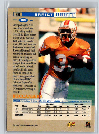 1996 Pro Line #38 Errict Rhett Anaheim National P49