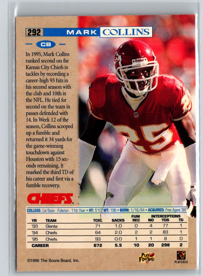 1996 Pro Line #292 Mark Collins Anaheim National P50