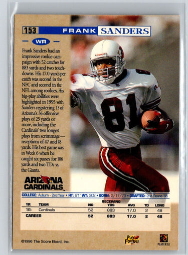 1996 Pro Line #153 Frank Sanders Anaheim National P50