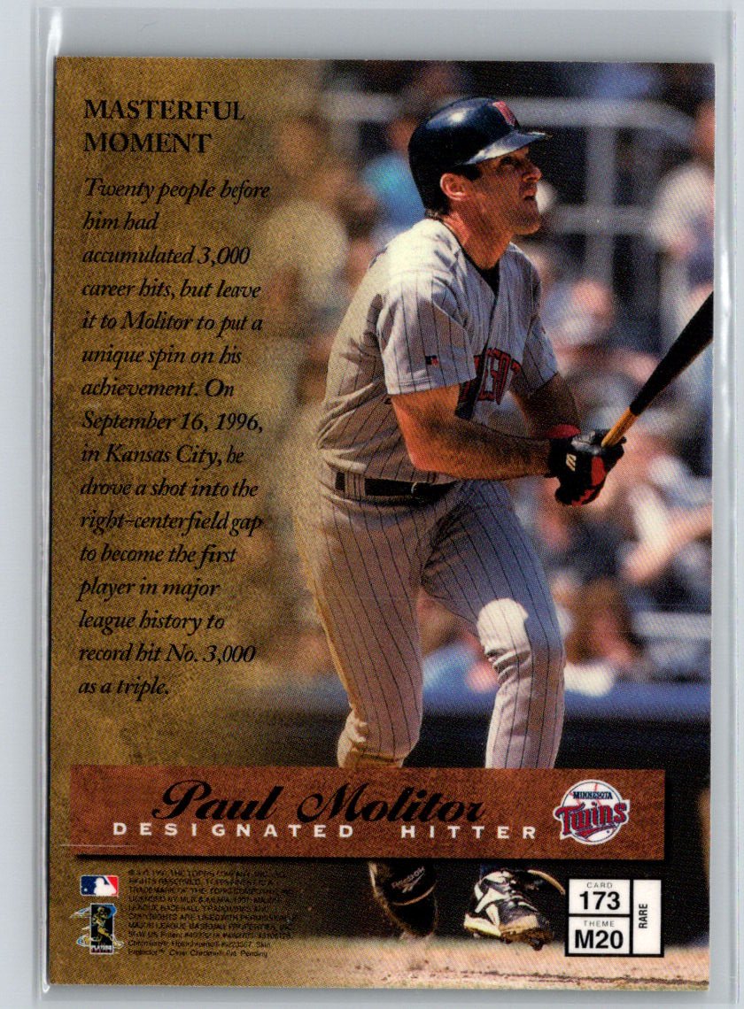 1997 Finest #173 Paul Molitor P50