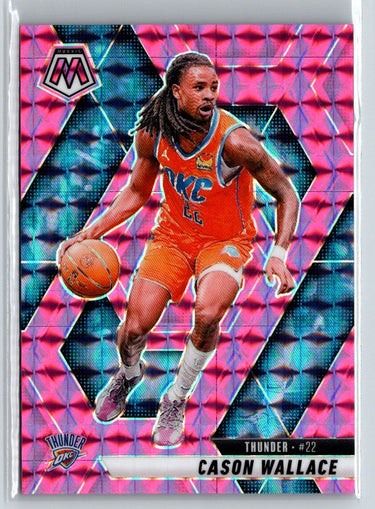 2024-25 Panini Mosaic #49 Cason Wallace Pink Mosaic #/175 P50