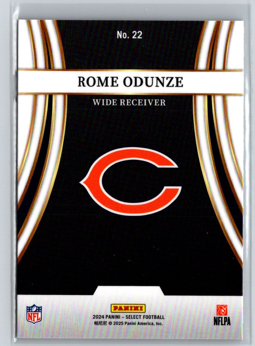 2024 Panini Select #22 Rome Odunze Turbocharged P51