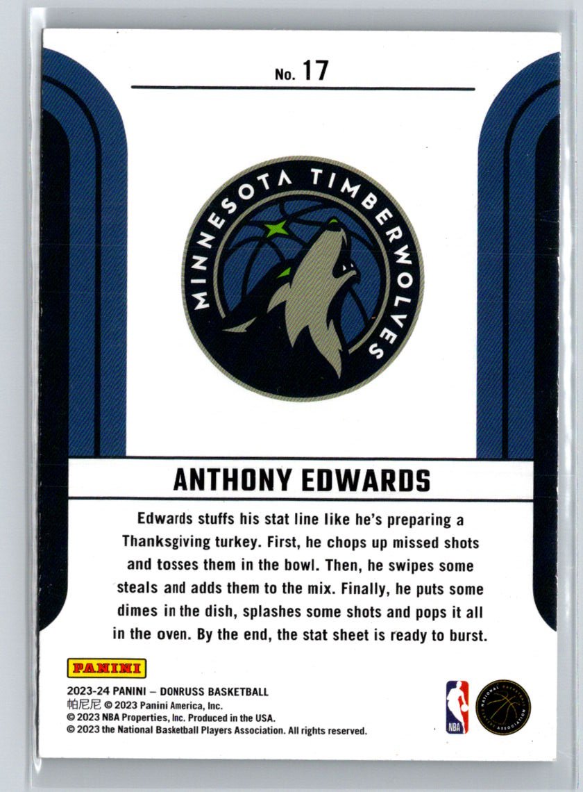 2023-24 Donruss #17 Anthony Edwards Franchise Features P51