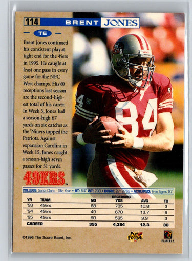 1996 Pro Line #114 Brent Jones Anaheim National P51