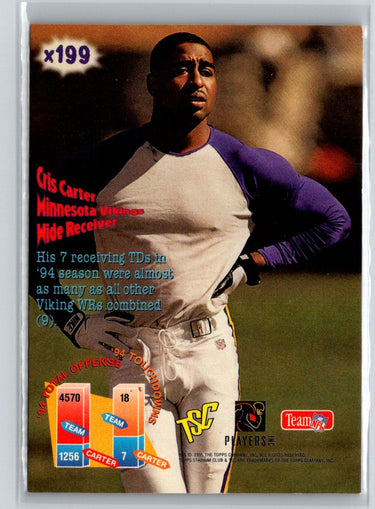 1995 Stadium Club #x199 Cris Carter Members Only P52