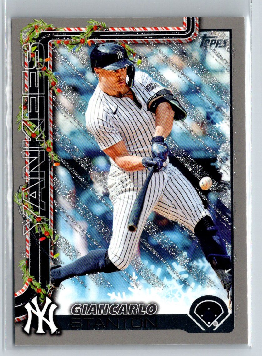 2025 Topps Holiday #H29 Giancarlo Stanton Silver Glitter Holiday P53