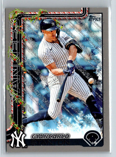 2025 Topps Holiday #H29 Giancarlo Stanton Silver Glitter Holiday P53