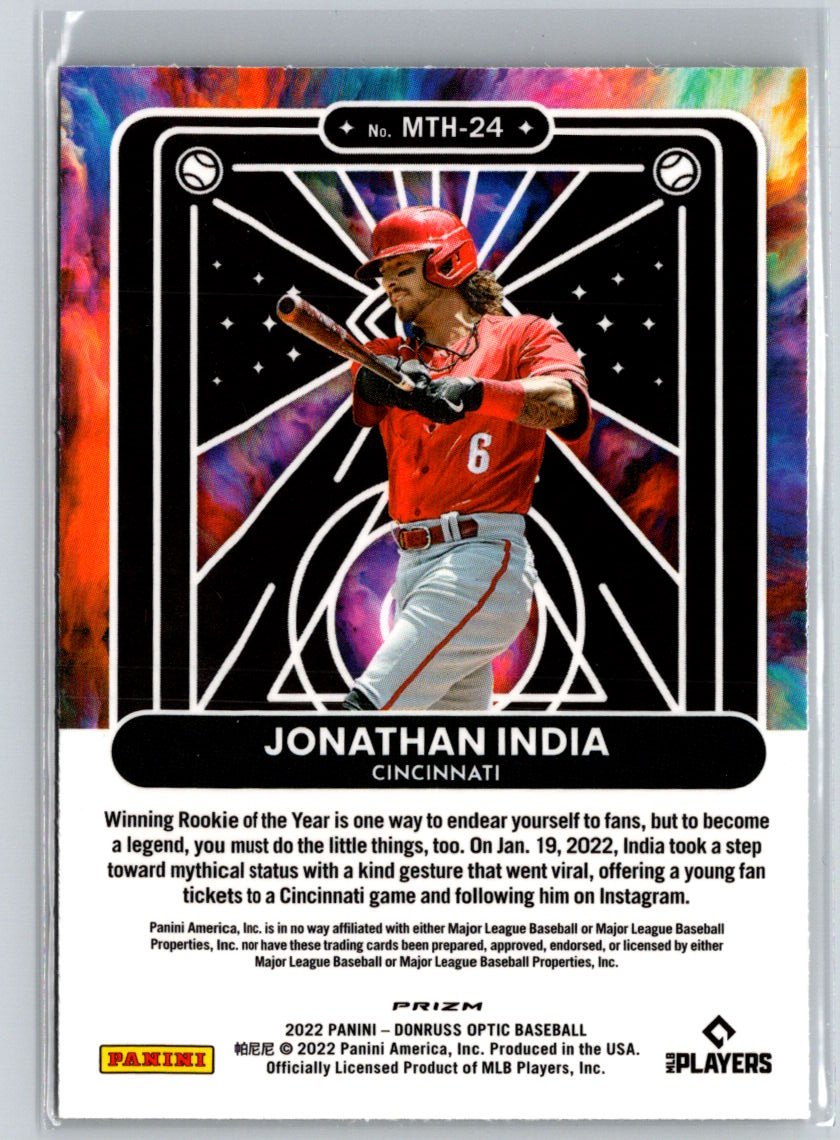 2022 Donruss Optic - Mythical Holo Prizm #MTH-24 Jonathan India P53