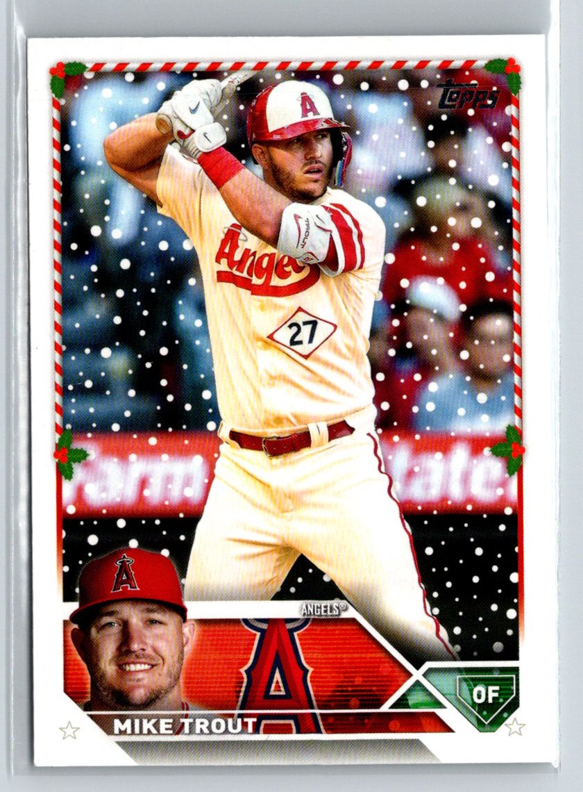 2023 Topps Holiday #H27 Mike Trout P53
